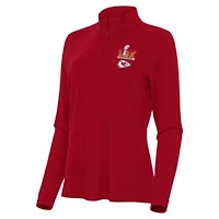 Antigua NFL Kansas City Chiefs SB LIX 2025 Women's Intent 1/4 Zip Pullover