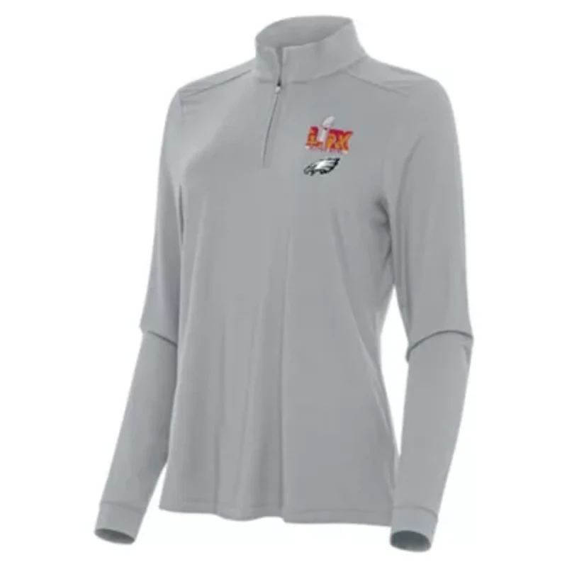 Antigua NFL Philadelphia Eagles SB LIX 2025 Women's Intent 1/4 Zip Pullover
