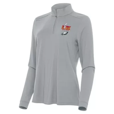 Antigua NFL Philadelphia Eagles SB LIX 2025 Women's Intent 1/4 Zip Pullover
