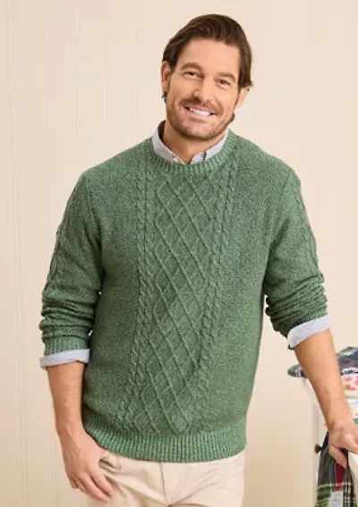 Sewing Down South x Crown & Ivy™ Cable Knit Crewneck Sweater