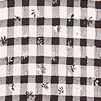 Women's Short Sleeve Gingham Print Top