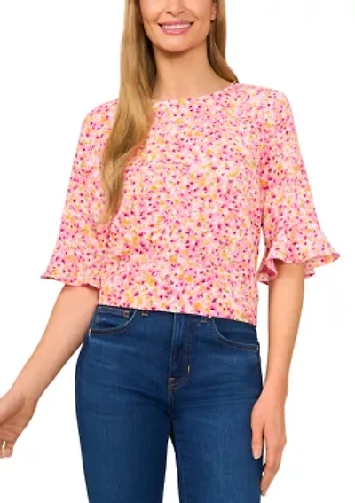 Women's Ruffle Sleeve Blouse