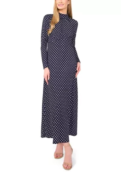 Women's Long Sleeve Smocked Midi Dress