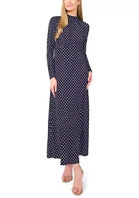 Women's Long Sleeve Smocked Midi Dress