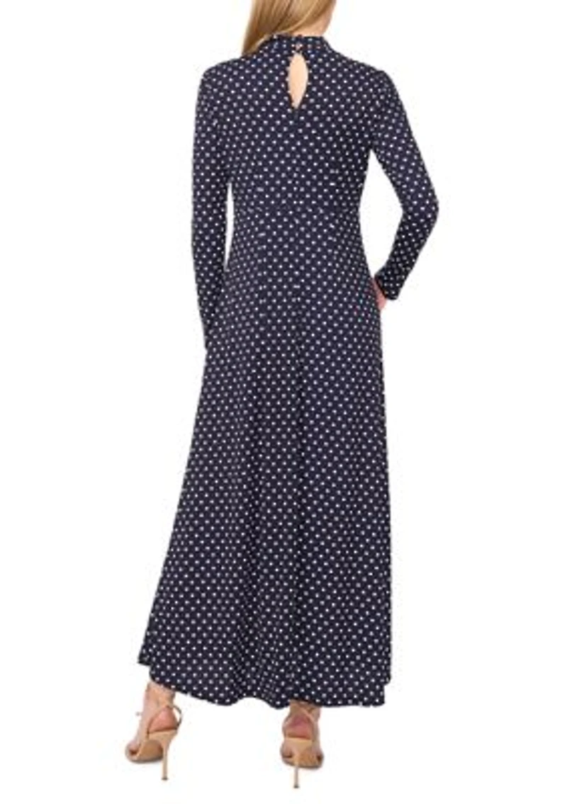 Women's Long Sleeve Smocked Midi Dress