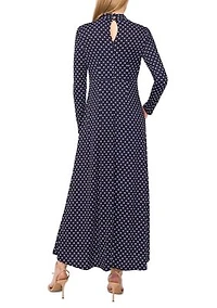 Women's Long Sleeve Smocked Midi Dress