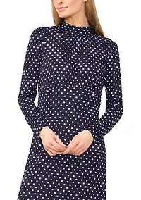 Women's Long Sleeve Smocked Midi Dress
