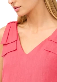 Women's Bow Shoulder V-Neck Mini Dress