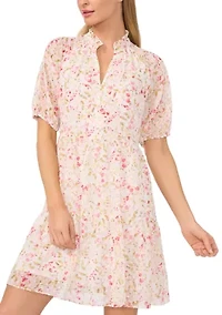 Women's Short Sleeve Floral Babydoll Tier Dress