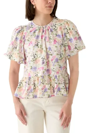 Women's Floral Peplum Blouse