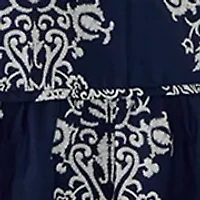 Women's Flutter Sleeve Tiered Border Midi Dress