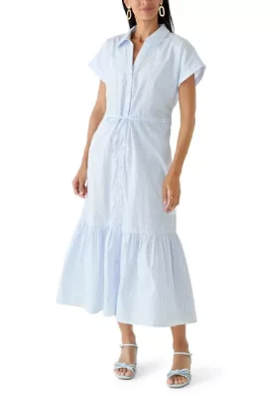 Women's Striped Midi Dress