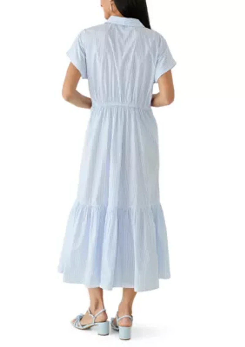 Women's Striped Midi Dress