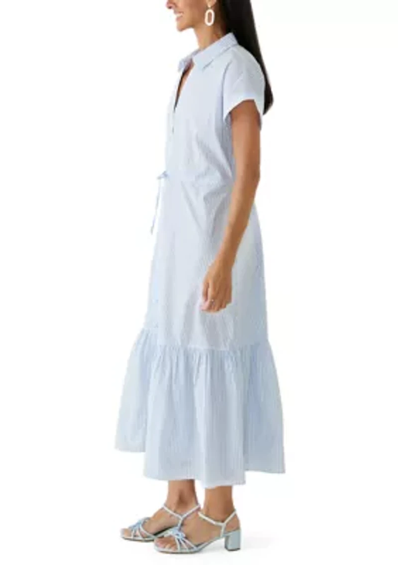 Women's Striped Midi Dress