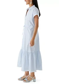 Women's Striped Midi Dress
