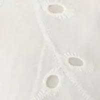 Women's Tie Front Peplum Eyelet Blouse