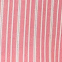 Women's Puff Sleeve Blow Split Neck Striped Top