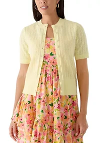 Women's Pointelle Knit Cardigan