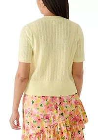 Women's Pointelle Knit Cardigan