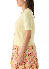 Women's Pointelle Knit Cardigan