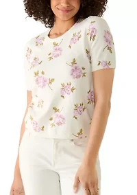 Women's Keyhole Back Printed Sweater