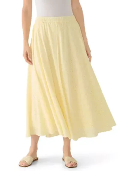 Women's Gingham A-Line Midi Skirt