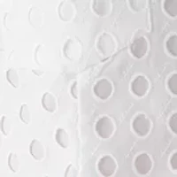 Women's Eyelet Square Neck A-Line Dress
