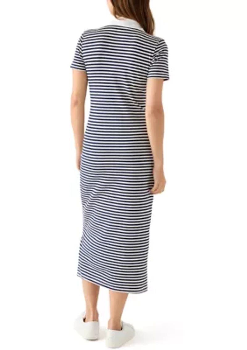 Women's Striped Knit Midi Dress
