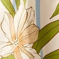 Women's Sleeveless Stripe Border Floral A-Line Maxi Dress