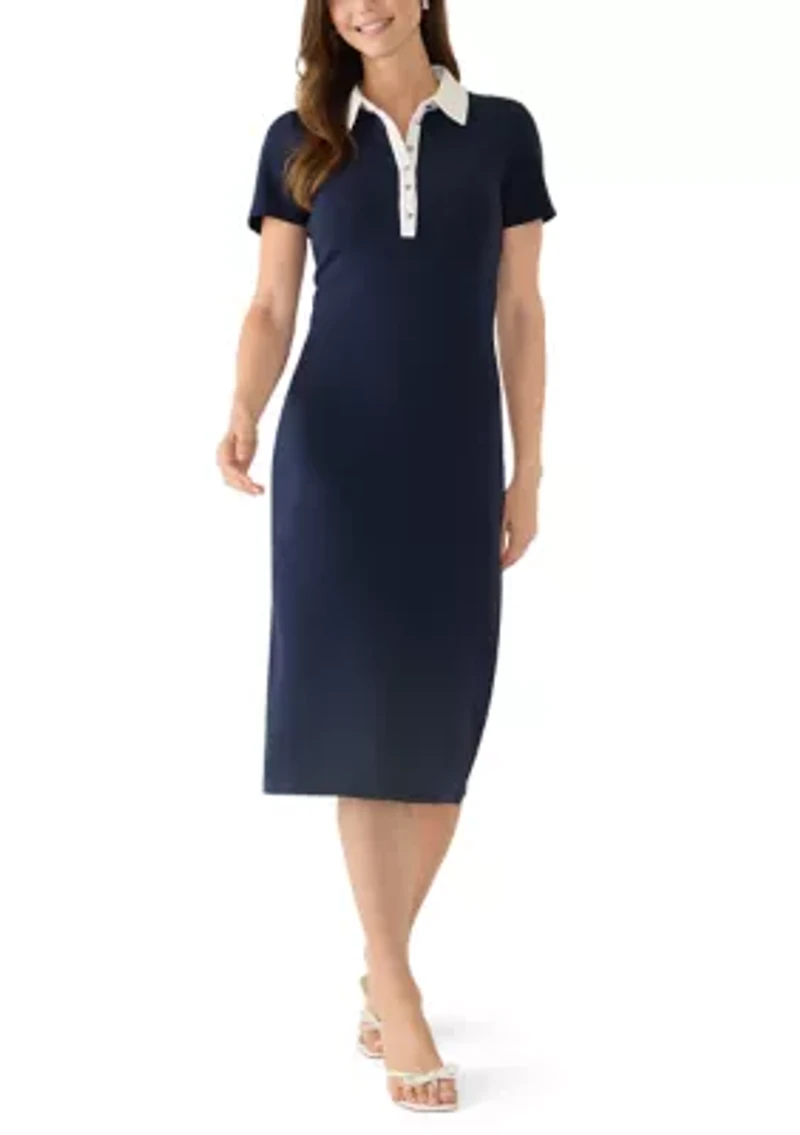 Women's Stripe Knit Midi Dress