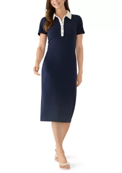 Women's Stripe Knit Midi Dress