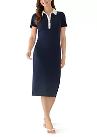 Women's Stripe Knit Midi Dress