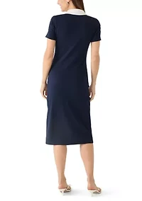 Women's Stripe Knit Midi Dress