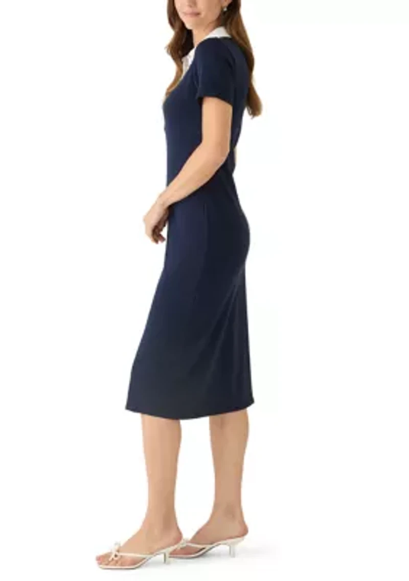 Women's Stripe Knit Midi Dress