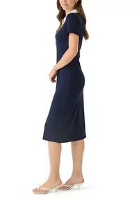 Women's Stripe Knit Midi Dress
