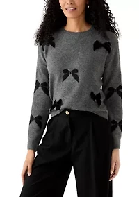 Women's Bow Appliqué Sweater