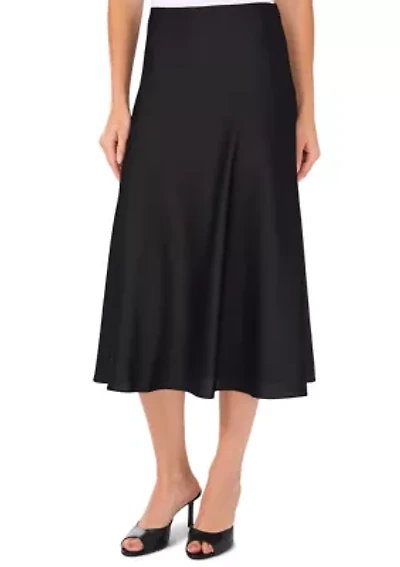 Women's A-Line Satin Skirt