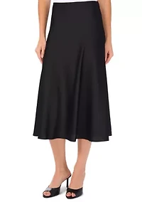 Women's A-Line Satin Skirt