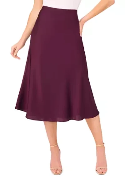 Women's A-Line Satin Skirt