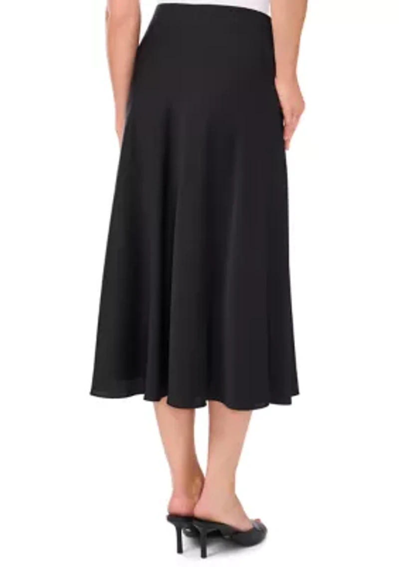 Women's A-Line Satin Skirt
