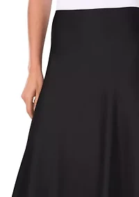 Women's A-Line Satin Skirt