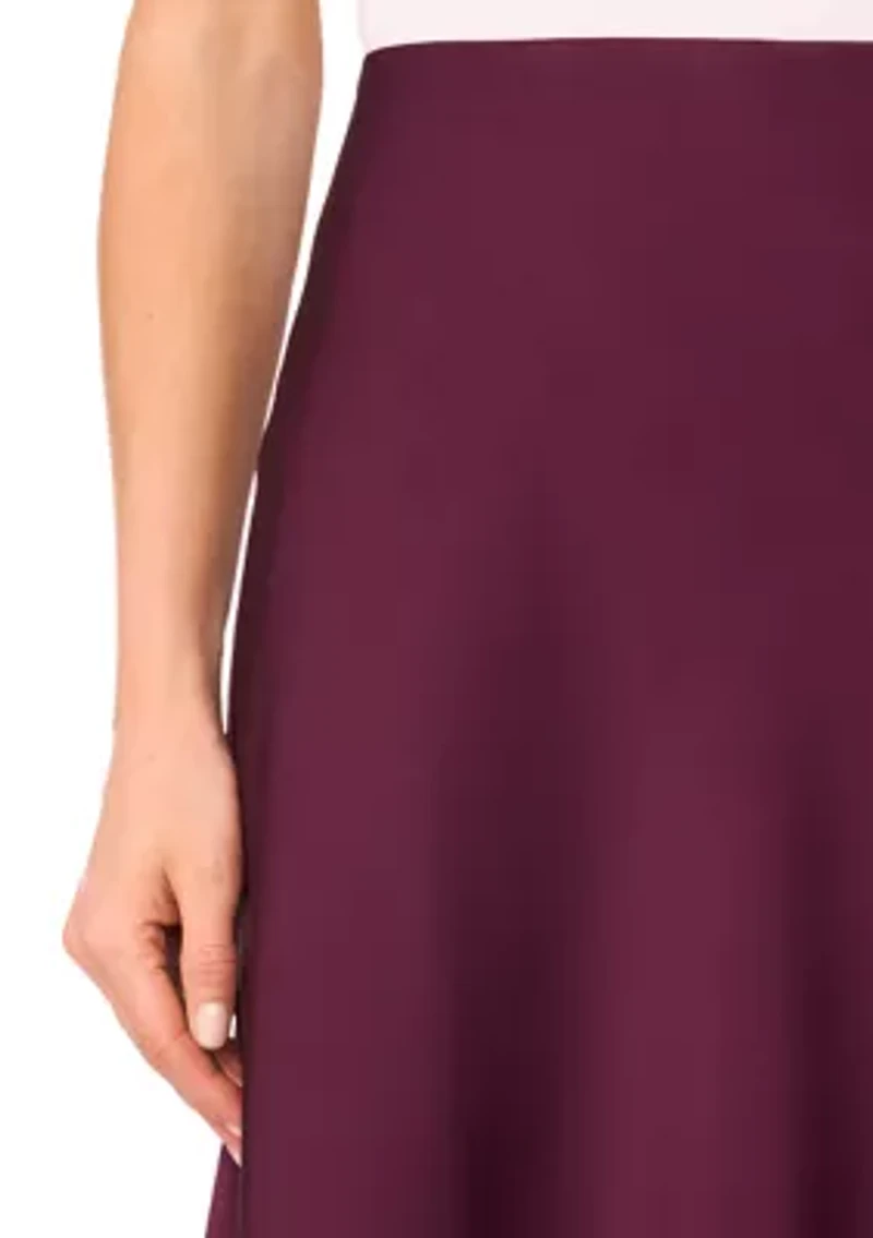 Women's A-Line Satin Skirt