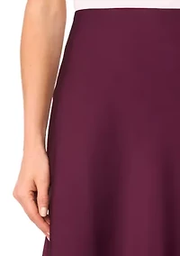 Women's A-Line Satin Skirt