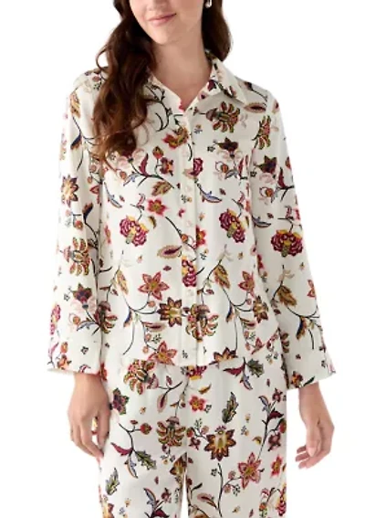 Women's Long Sleeve Floral Print Top