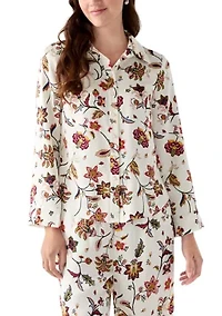 Women's Long Sleeve Floral Print Top
