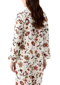 Women's Long Sleeve Floral Print Top