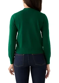 Women's Tie Neck Cardigan Sweater