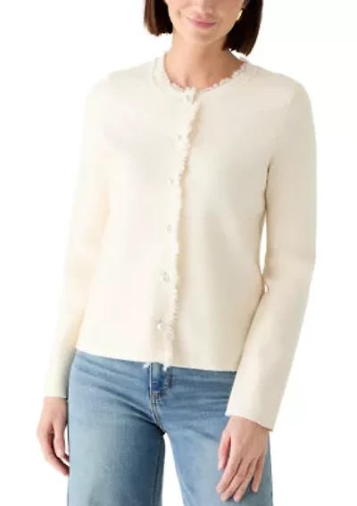 Women's Fringe Button Front Cardigan