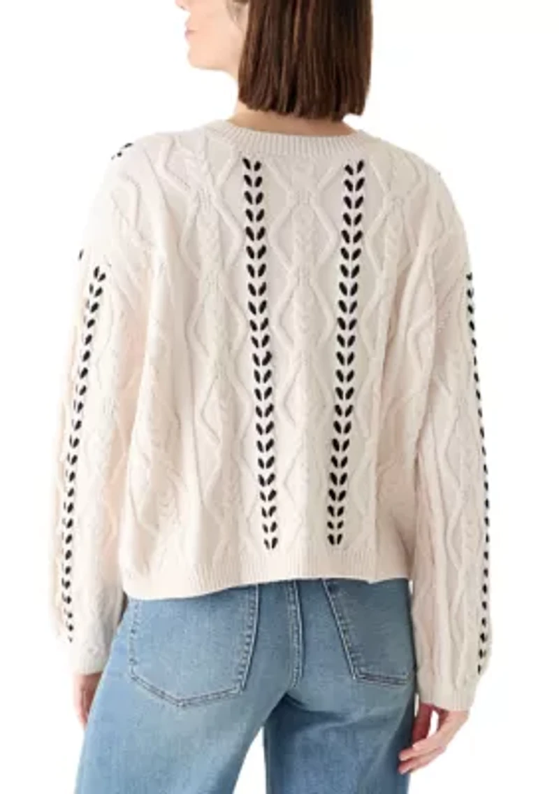 Women's Ribbon Button Front Cardigan