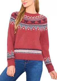 Women's Fair Isles Crew Neck Sweater